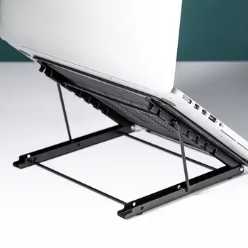 

Foldable Metal Notebook Cooling Bracket Laptop Stand Adjustable Notebook Computer Shelf Space Saver