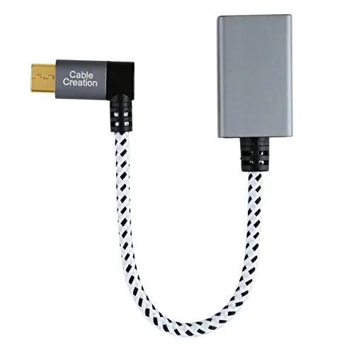 Space Gray-Right Угол Micro USB OTG адаптер Плетеный Micro USB к USB на ходу адаптер совместим с флэш-накопителем, мышь и клавиатура контроллер - Цвет: Space Gray-Right
