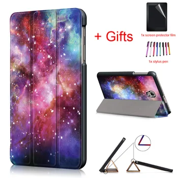 

Smart Auto Wake/Sleep Case for Samsung Galaxy Tab A 8.0 T380 T385 SM-T380 SM-T385 2017 New 8" Tablet PU Leather Cover+Film+Pen