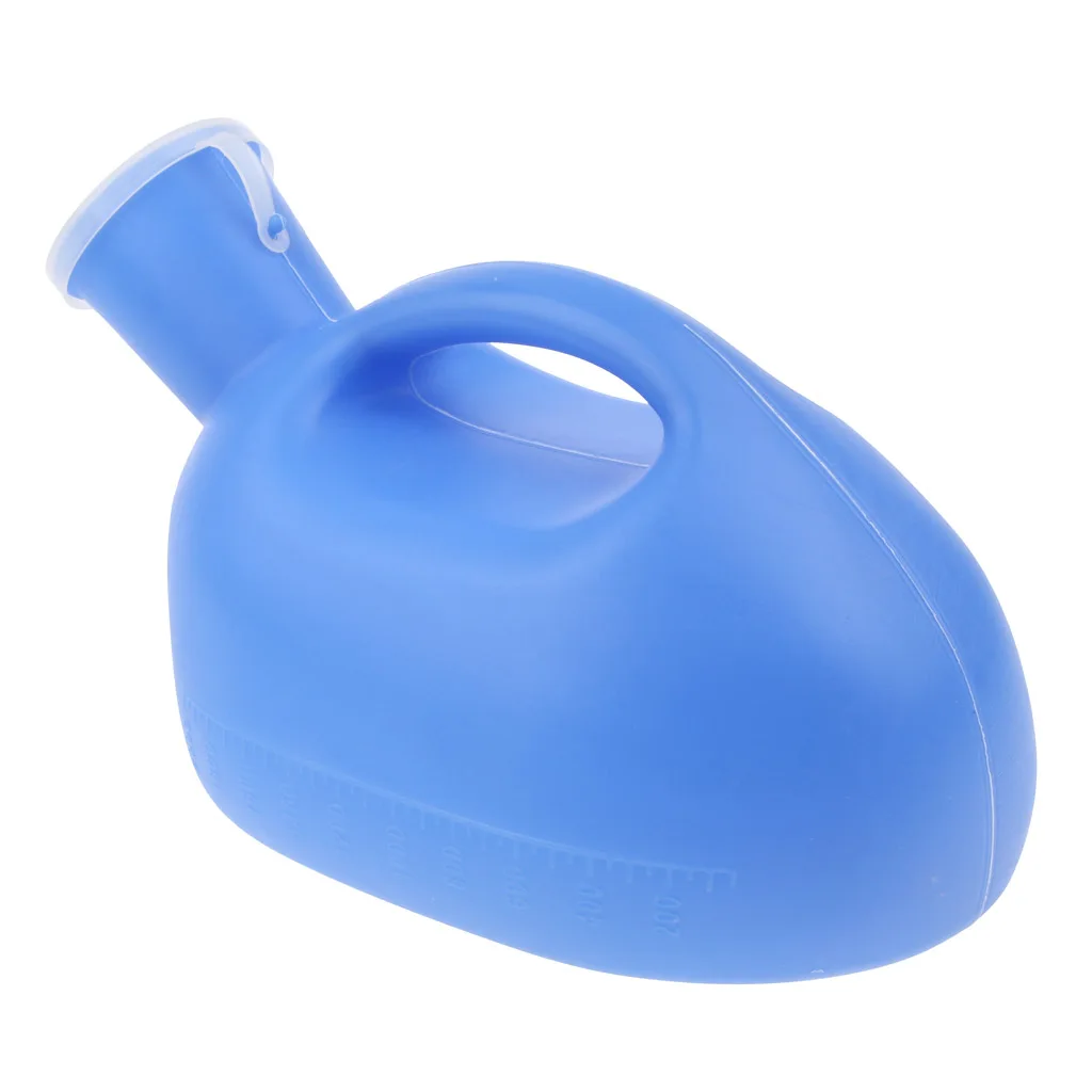 Urinals for Men 2000ml Thick Plastic Mens Bedpan Bottle with Lid - Spill Proof Urinary Bottle Male Urinal Pee Bottle 2