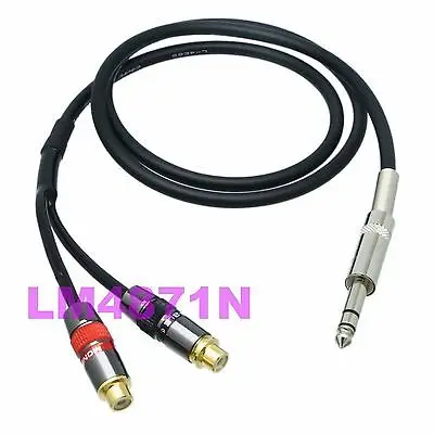 DHL/EMS 10 лотов CANARE Y КАБЕЛЬ L-4E6S 6,35 мм разъем стерео TRS К 2x RCA TV jack моно TS L+ R-d2
