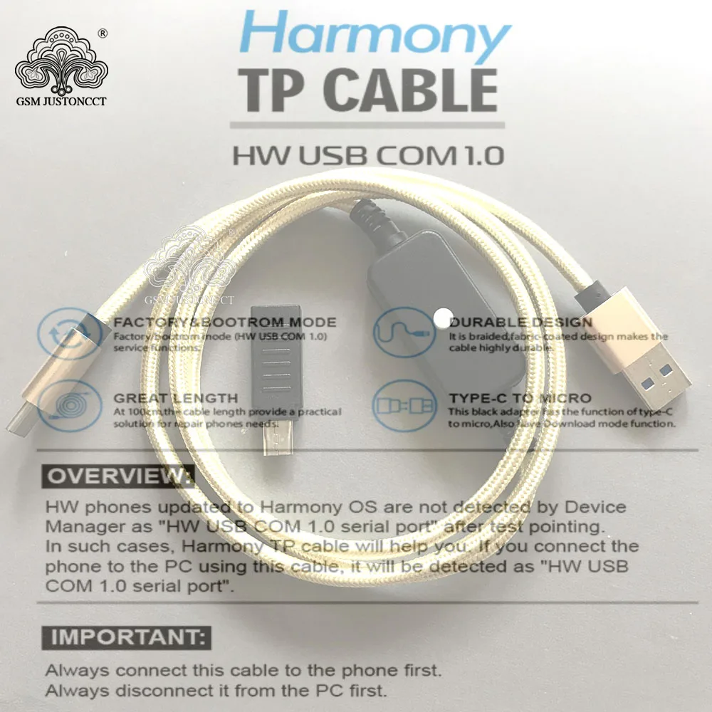 2022 New Cable For Harmony Tp + USB HW Adapter Huawei HarmonyOS / Chimera Pro tool Dongle | Мобильные телефоны и