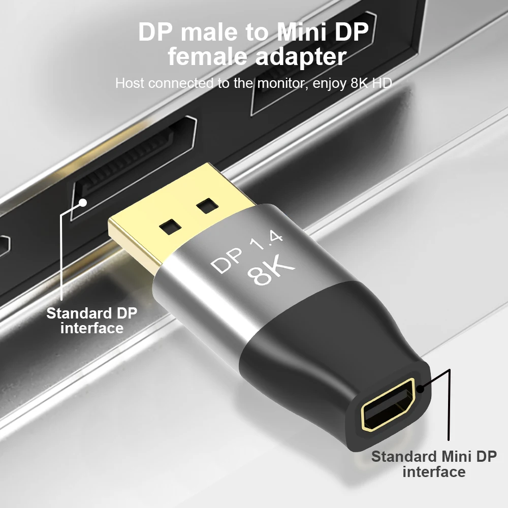 Переходник MiniDP-DisplayPort DP1.4 папа-мама Minidp | Электроника