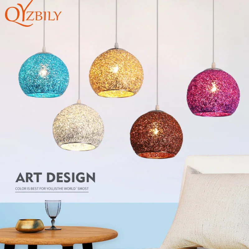 Modern Pendant Lights Colors Industrial Lamp Ball Led Hanging Living Room Dining E27 Through-Carved Light Fixture | Лампы и освещение