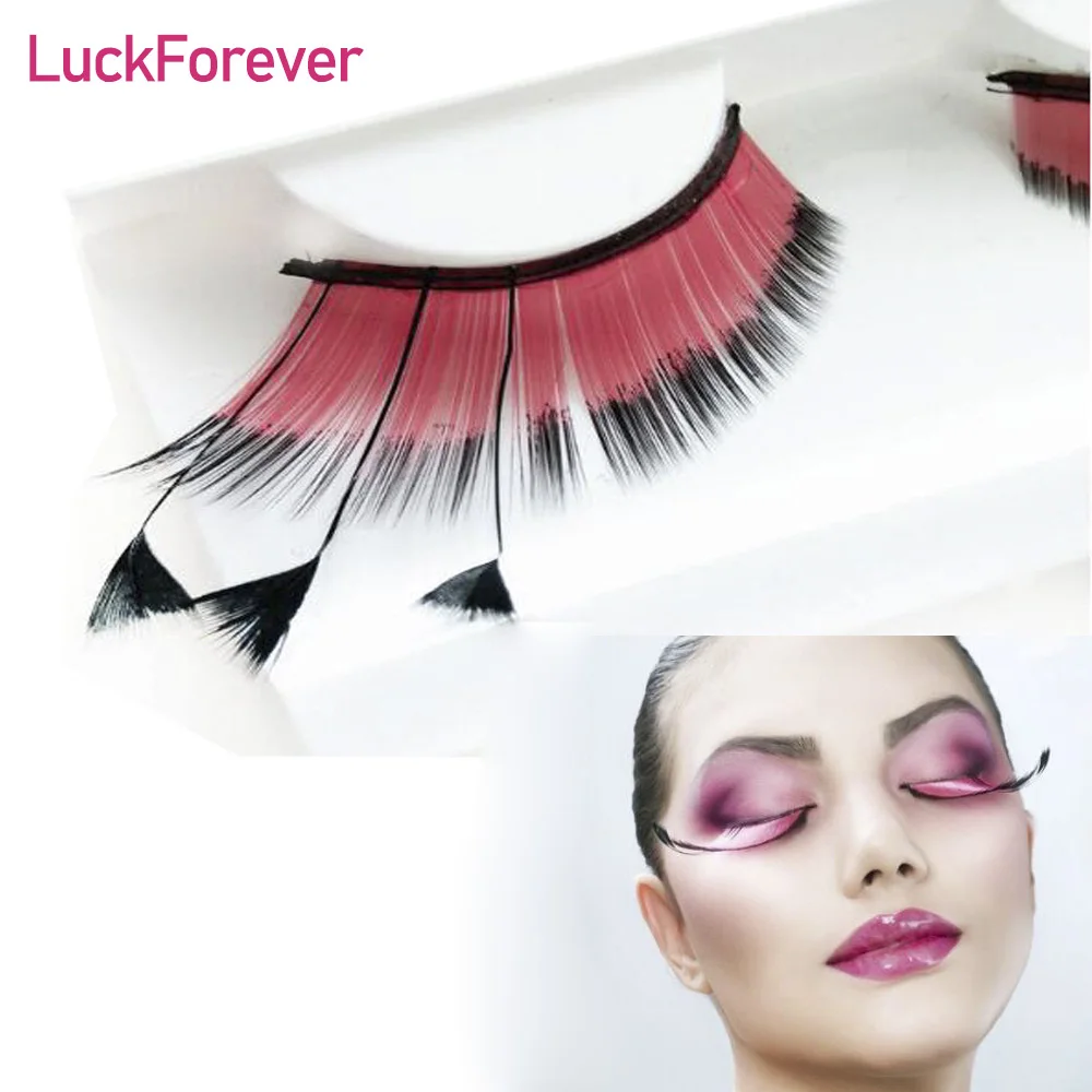 feather false eyelashes
