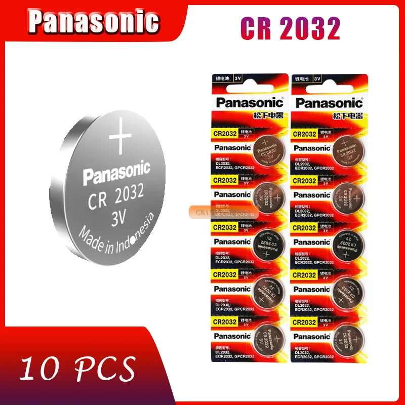 10 шт. оригинальный новый аккумулятор для PANASONIC cr2032 3 в кнопочные элементы