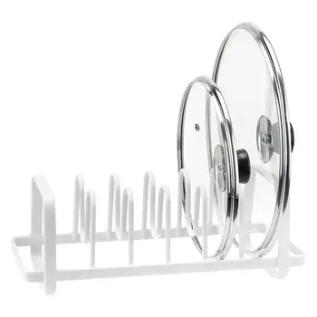 

Pot Lid Holders Pan Rack Kitchen Organizer For Cabinet Multifunctional Pot Storage Stand Cookware Pantry Cabinet Storage Rack