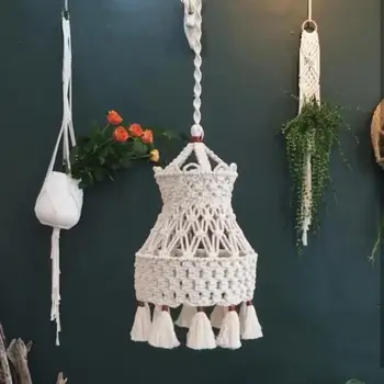 

Hand-knitted Lampshade Hanging Lamp Decoration For Living Room Bedroom Wedding