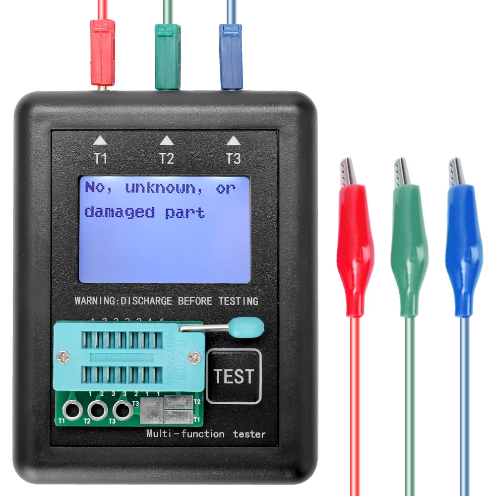 M328 Transistor Tester ESR Meter Diode Triode Capacitor Resistor Detector Multi-Function Tester with Test Board