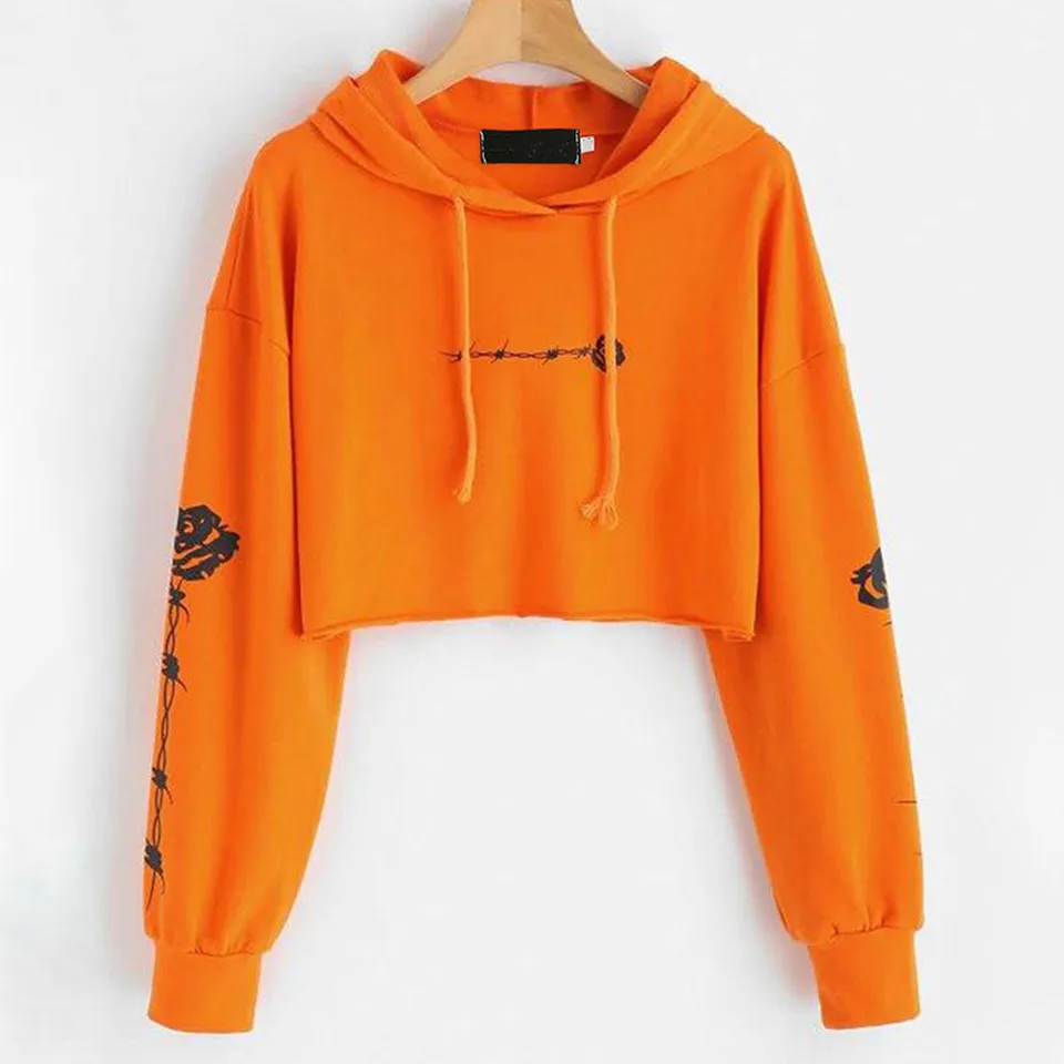 orange womens sweatshirt