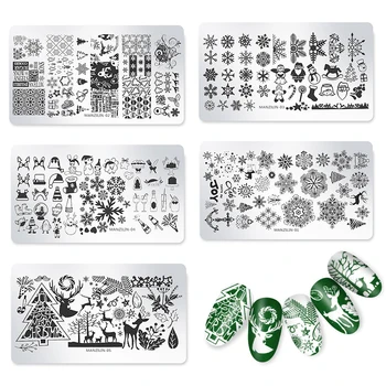 

Nail Art Printing Template Christmas Style Printing Steel Plate Square Template Nail Art Accessories