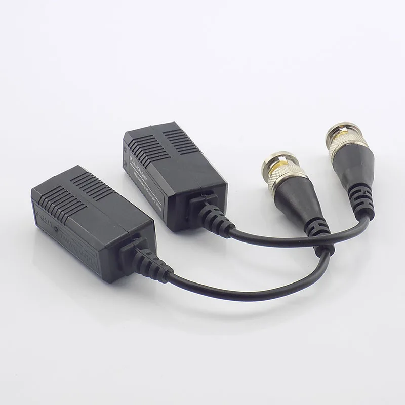 1 пара BNC UTP Cat5/5e/6 видео компенсационный трансивер адаптер передатчик для HD 1080P AHD CVI TVI камера 200 м для камеры видеонаблюдения K18