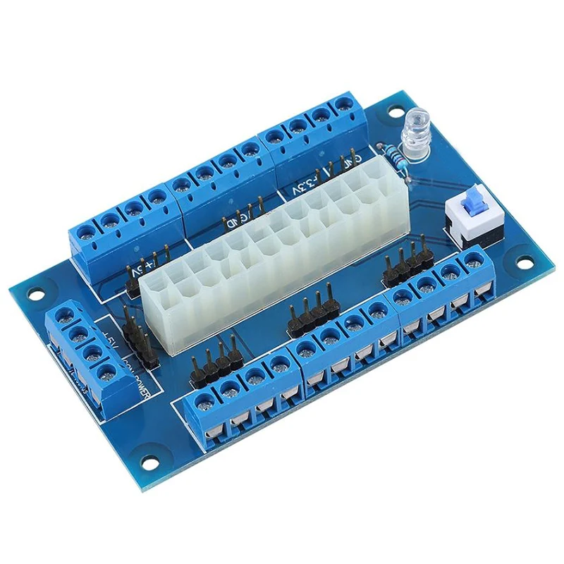 24/20 Pin Atx Power Supply Bench Top Breakout Board Module Adapter for Computer Pc