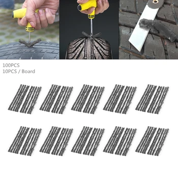 

New 100PCS Universal 100 x 3.5 mm Black Anti Corrosion Tyre Fast Repairing Rubber Strips for Car / Motorcycle / Bicycle