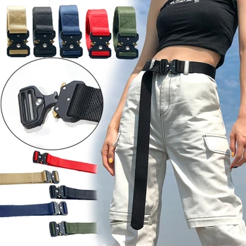 

High Quality Nylon Function Buckle Tactical Belt Military Training Outdoor Overalls Belt Multi-Function Buckle Outdoor Sports
