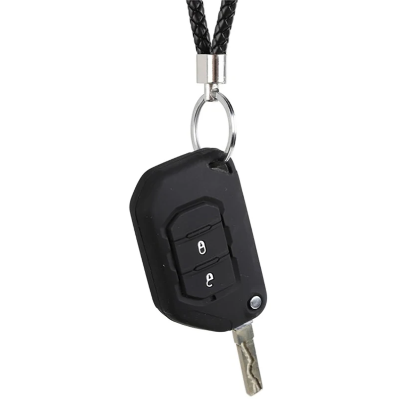 Автомобиль два чехол для ключей с кнопками чехол из силикагеля для Jeep Wrangler JL держатель ключей протектор Органайзеры