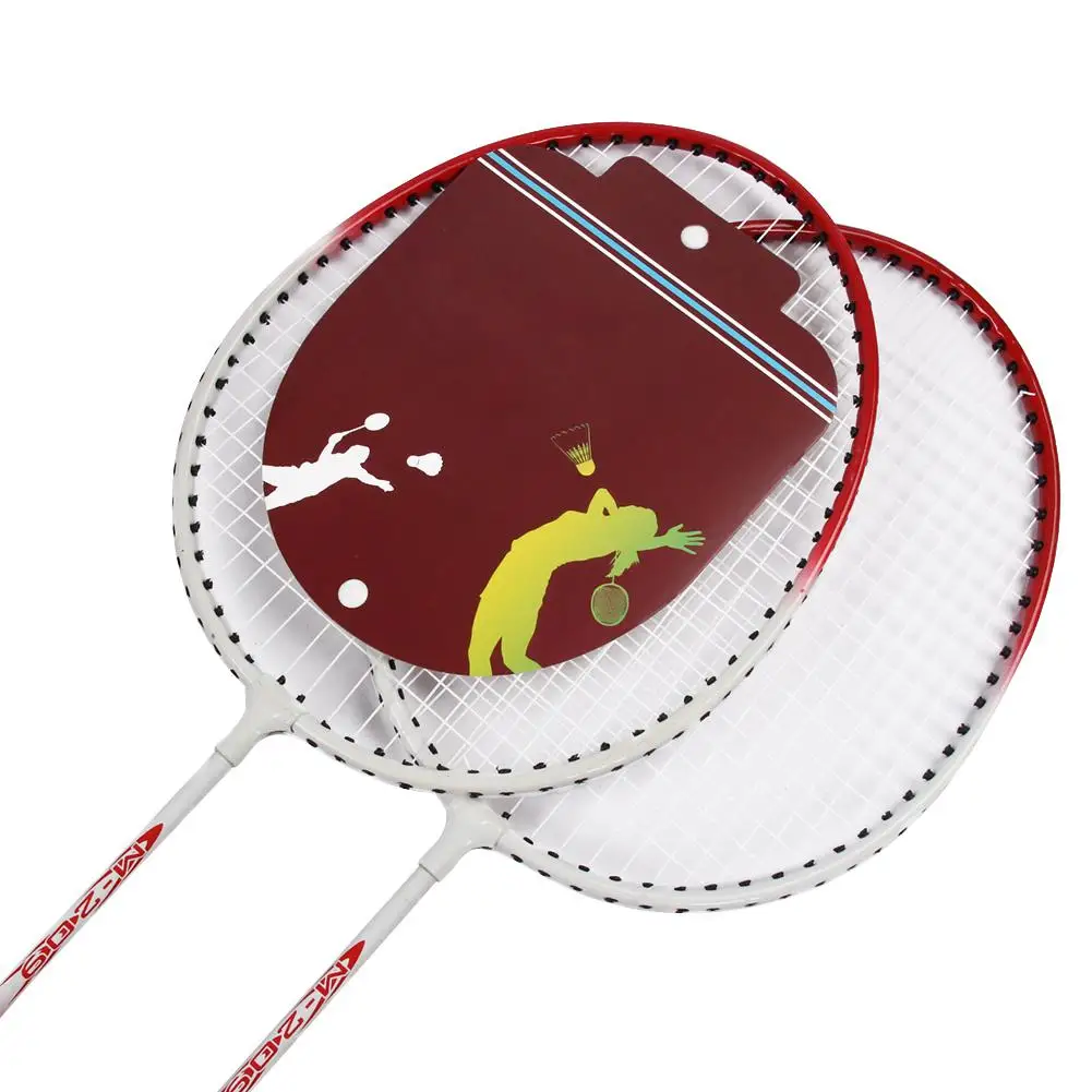 

HobbyLane Outdoor Durable Badminton 1 Pair of Badminton Racket High-strength Fiber Shockproof with Racquet Bag Hot Sale