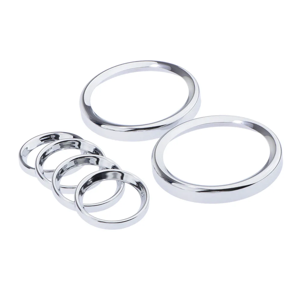 MagiDeal 6pcs/pack Burst Gauge Bezel Kit for Harley Electra Trike 1986-2013
