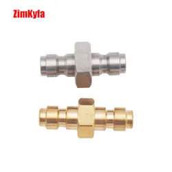 Paintball PCP Air Rifle Quick Disconnect Release 8mm Stainless Steel/Copper Double Male Quick Head Connection Fill Fitting