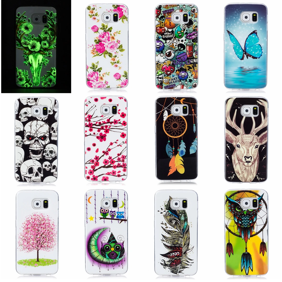 Роскошный чехол для samsung Galaxy S6 i9600 G920 G920F ночной блеск световая крышка Coque S 6 мягкие
