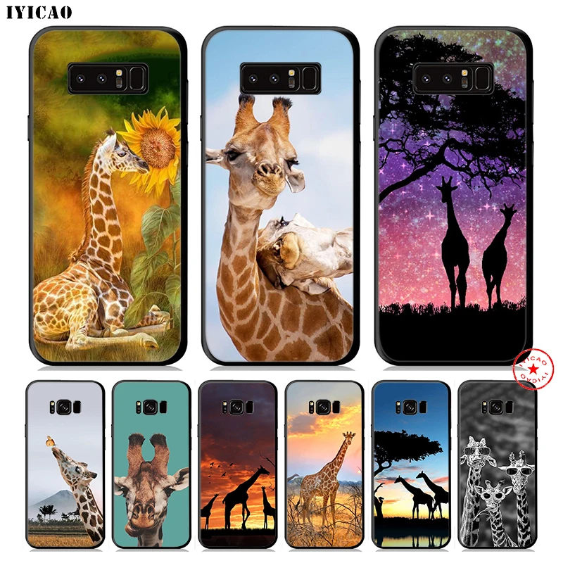 IYICAO Жираф животных Фанни мягкий чехол для телефона samsung Galaxy S10e S10 S9 S8 Plus S6 S7 Edge Note 10 9