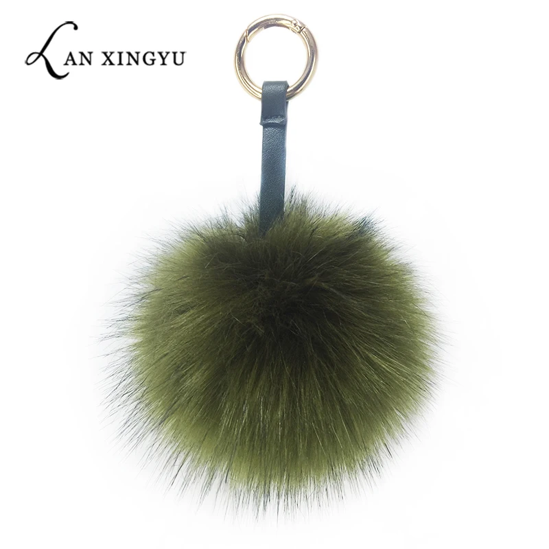 

Artificial fur imitation fox fur ball key chain pendant lady bag car pendant plush toy small gift.