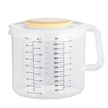 

2.5L Baking Measuring Cup Scale Mixing Bowl with Lid Transparent Home Mixing Cup Dropshipping