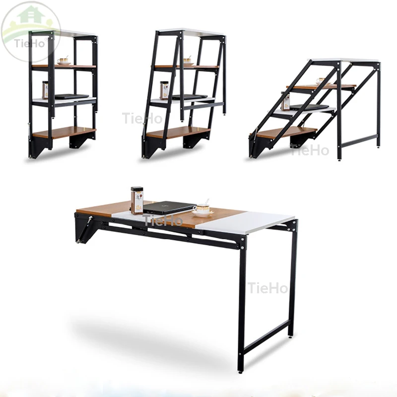 TieHo Folding Table Dining Table For Home Breakfast Transformer Table Dinner Table Kitchen Furniture Wall Mount Type