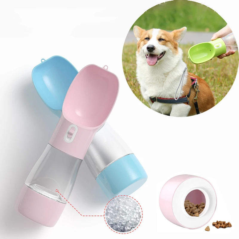 Lightweight Pet Cat Dog Food Water Bottle Feeder Drinking Bowl Dispenser With Container Leak Proof Lock Grade Material | Дом и сад