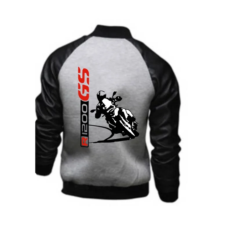 Mens Baseball Coats Motorcycle 1200 GS Motorrad Stand Collar Jacket Survey Expedition Scholar Outerwear Casual Outing Sportswear