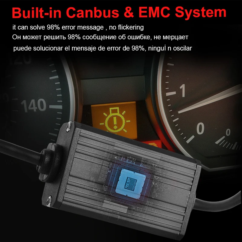 12V светодиодный Автомобильные фары лампы 72W фары для 8000LM Canbus Автоматическая головная лампа H1 H3 H4 H7 H8 H9 H11 H13 9005 9006 6500K огни наборы ламп