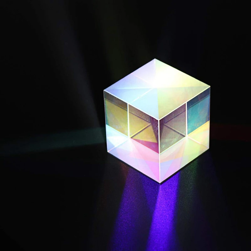  Optical Glass Prism RGB Dispersion Prism Six-Sided Bright Light Combine Cube Prism For Physics Teac - 4000235238050