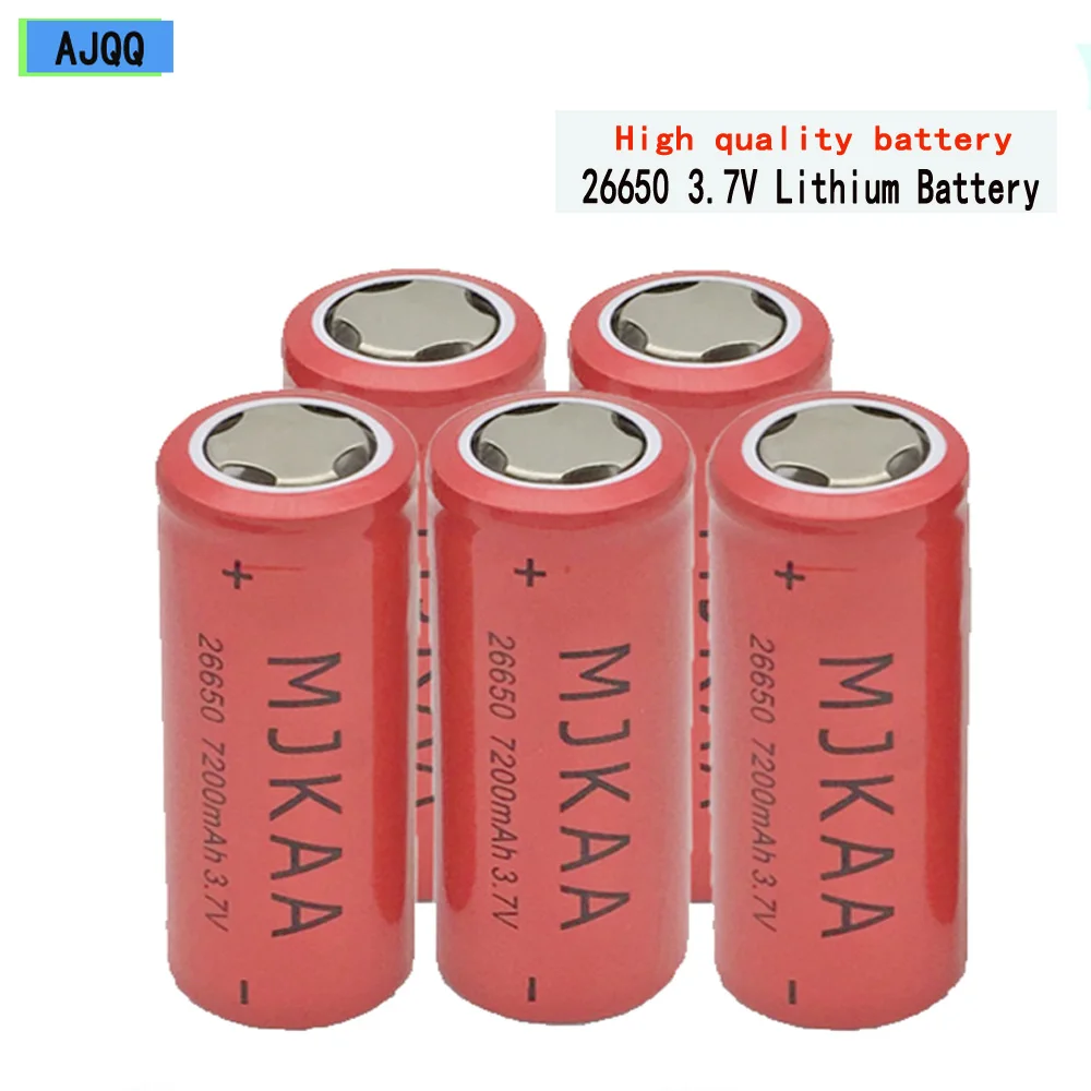 

Factory Price 26650 3.7v 50A Lithium Ion Battery 7200mah Rechargeable Battery for Flashlight Headlight