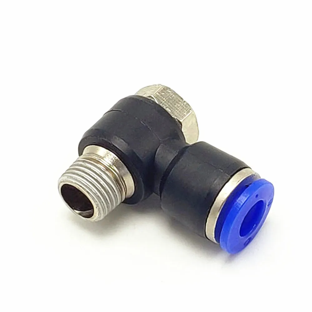 Pneumatic hose quick insert cylinder outer hexagon PH6-01 threaded right angle elbow L type 8-02 air pipe joint