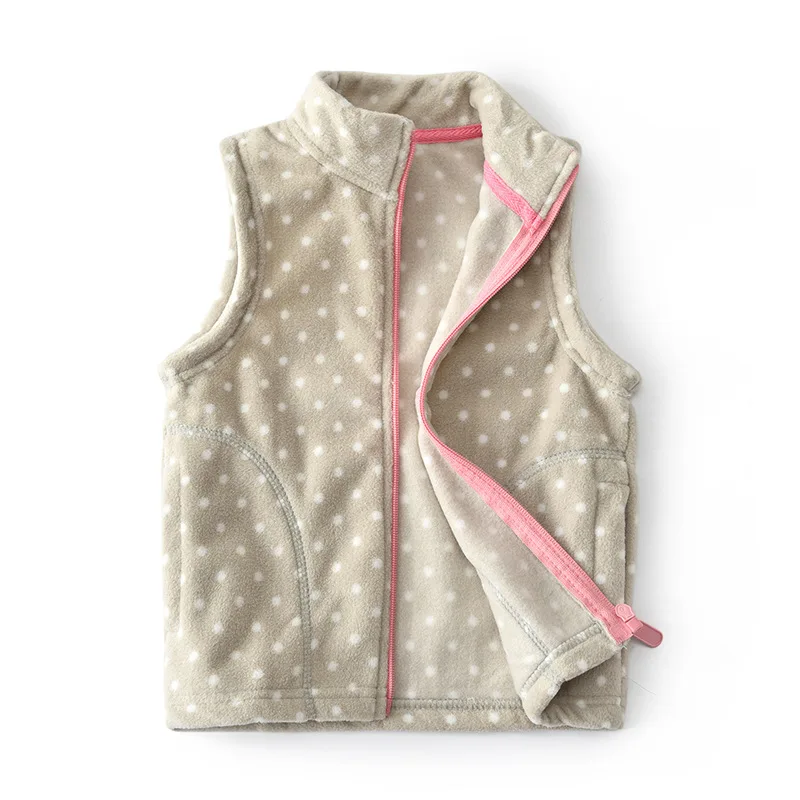 Vest Waistcoat Kid's Girl Coat 2-8 Y Children's Winter Jacket Colete Fleece Child Coat Baby Vests Toddler Girl Winter Clothes