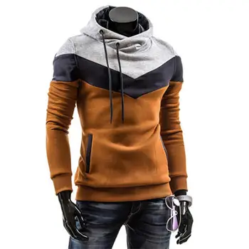 

ZACOO Autumn Winter Men Combined Color Sweatshirt Hoodie Long Sleeve Pocket Pullover