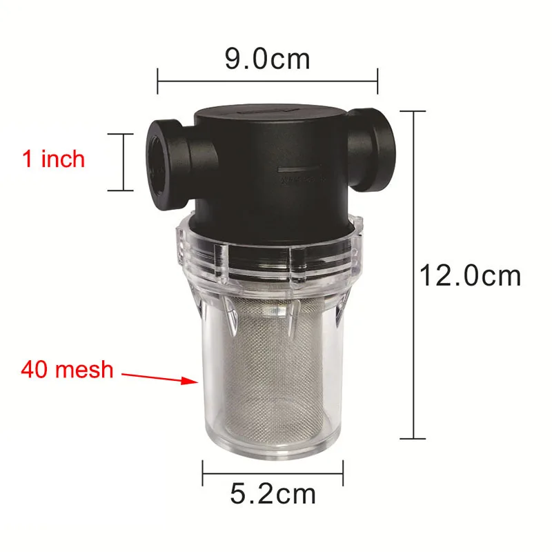 Car Washing Filter 1/2'' 3/4'' 1'' Inch Inline Mesh Strainer Water Pump Filter Irrigation Pipeline Filter Gardening Inlet Water 