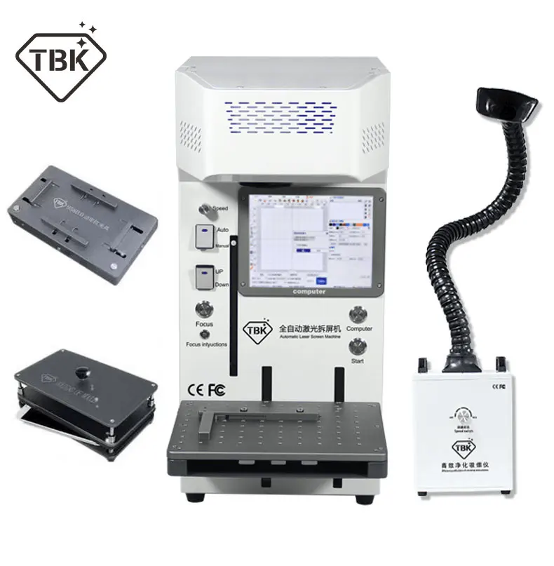 TBK Лазерная 20 Вт Автоматическая ЖК-Задняя стеклянная Лазерная Отдельная машина для iphone X 11pro max для DIY гравировки и маркировки логотипа