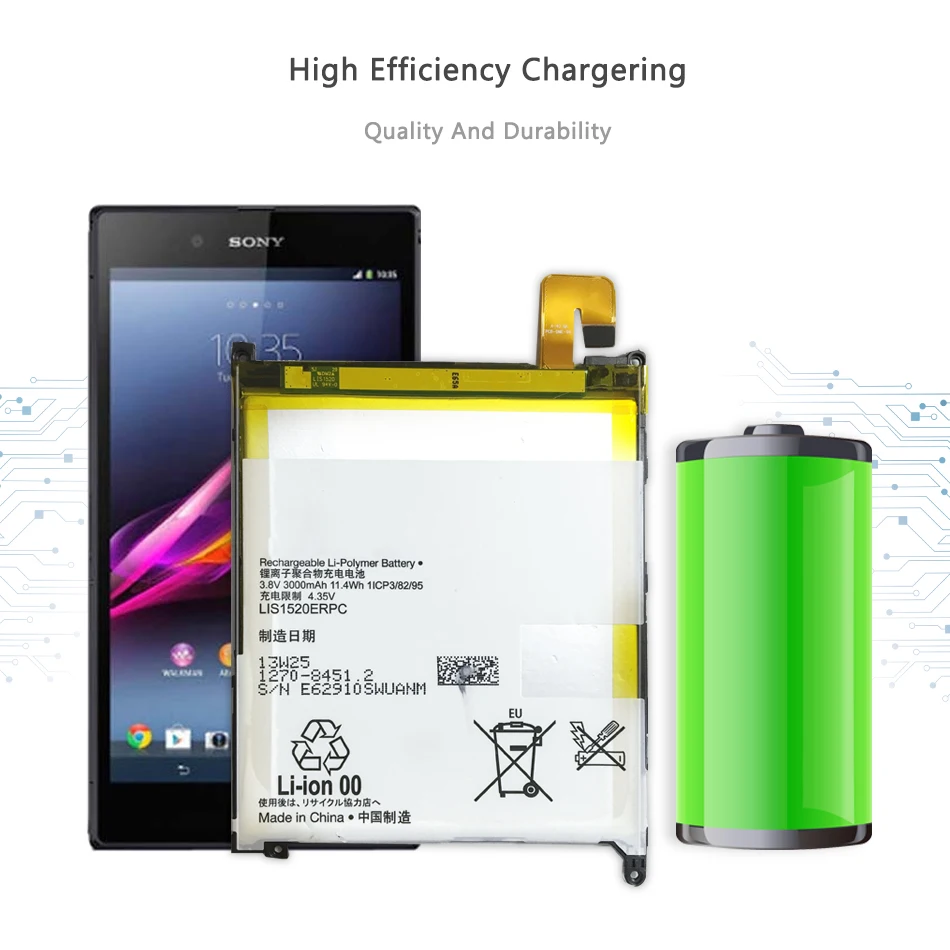 Батарея для Sony Xperia Z Ultra / ZU L4 XL39h C6802 C6833 Togari 3000mAh батарея сотового телефона