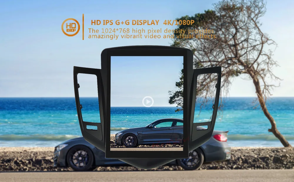 Excellent KiriNavi Telsa Style Vertical Screen 10.4‘’ 2din Android 7.1 radio car multimedia For Chevrolet Cruze auto multimedia stereo gps 2