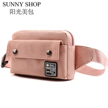 SUNNY SHOP, женская сумка на талию, легкая, мини, на грудь, нейлоновая, водонепроницаемая, маленький ремень, кошелек, для телефона, для ключей, сумка на талию, модная