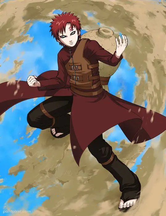 Anime Naruto Shippuden Gaara Red Cosplay Red clothes Costume Halloween