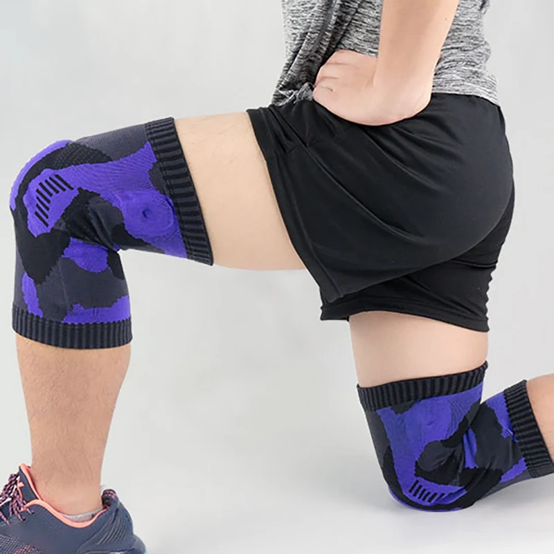 1pc Knee Pad Sleeve Fitness Compression Knitted Leg Support Patella Protector For Outdoor Gym Weight Lifting Basketball1