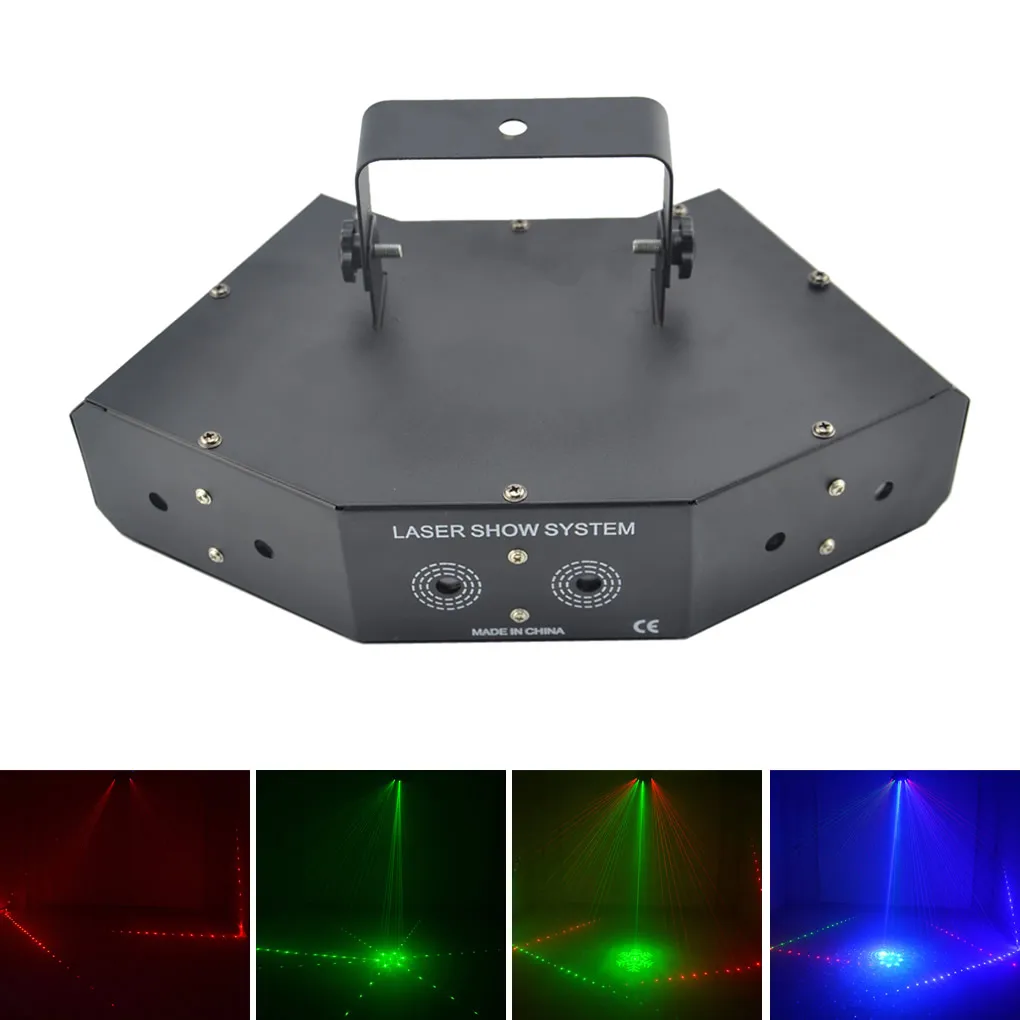 AUCD 6 Eyes 16 Patterns& Beam Ray Network RGB Projector Laser Lights 7CH DMX Disco KTV Xmas Party DJ Show Stage Lighting Z6F16