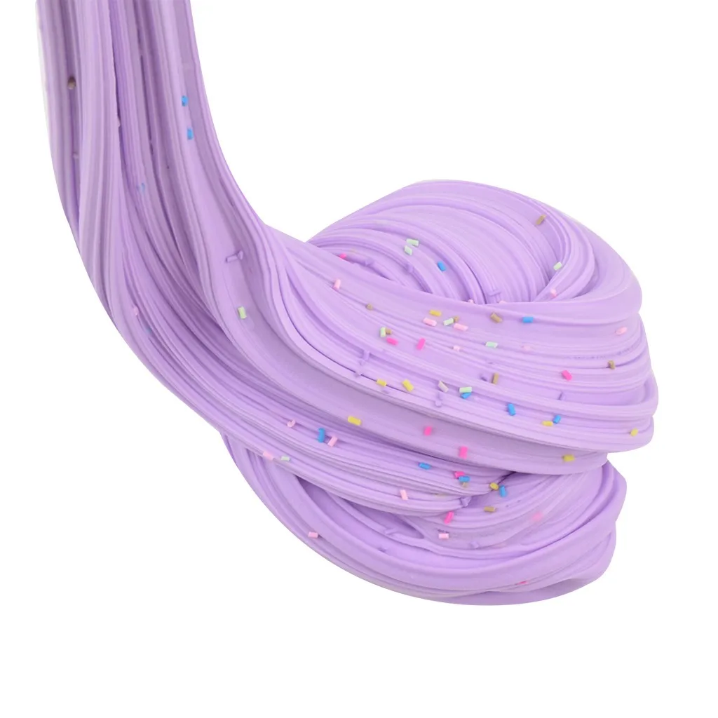 60/120/200ml Pupple Cloud Cotton Mud Soft Non-Sticky Foaming Slime Toy squishy anti stress Christmas gift to kids