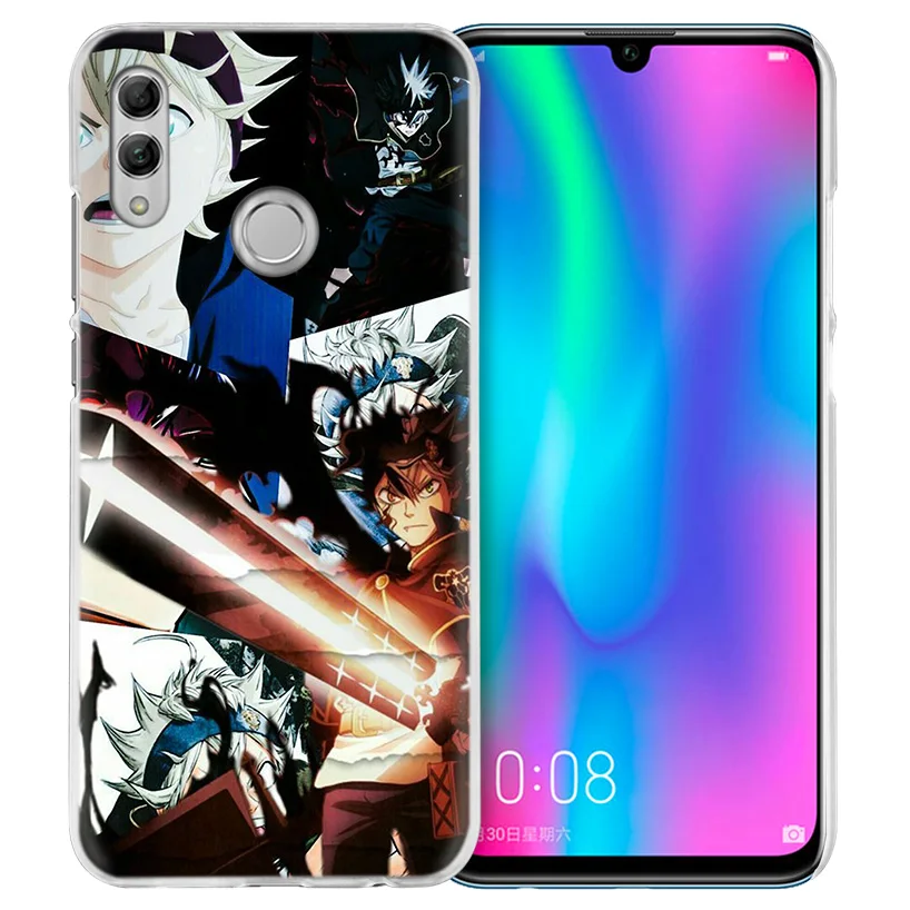 Asta черный чехол с клевером для huawei Honor 8X Y9 20 9 10 Lite Play 8C 8A Pro V20 20i Y6 Y7 Y5 Жесткий ПК аниме чехол для телефона Casos