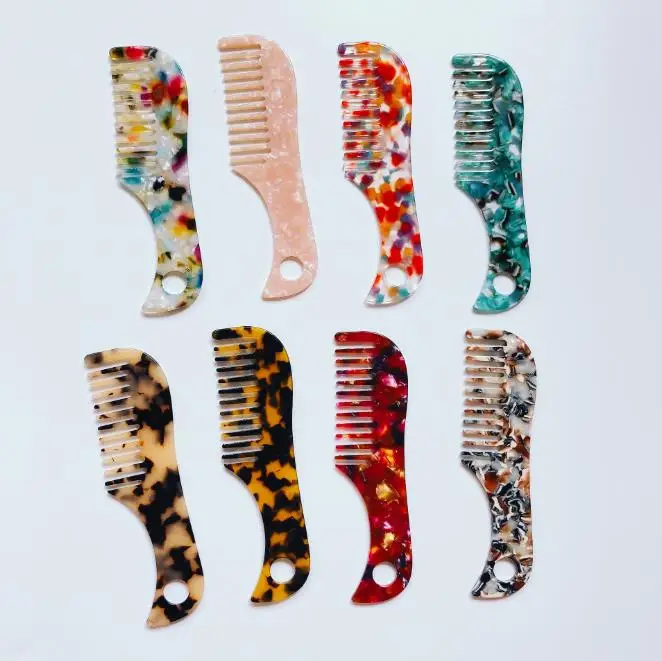 

1pcs Acetate Anti-static Comfortable Colorful Hair Combs Massage Hairdressing Hair Brush For Women Girls Travel Home Comb Hot