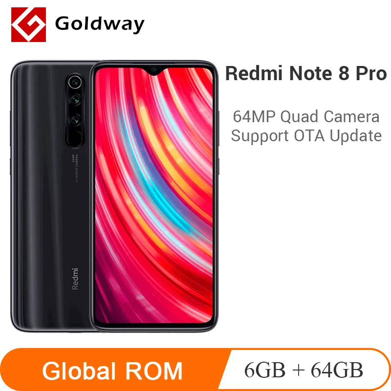 Xiaomi Redmi Note 8 Pro смартфон с восьмиядерным процессором Helio G90T, ОЗУ 6 ГБ, ПЗУ 64 ГБ, 4500 мАч|Смартфоны и мобильные телефоны|   | АлиЭкспресс