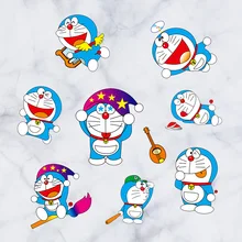 Doraemon Tinker Bell детские Мультяшные 3D настенные наклейки для спальни детского сада водонепроницаемые обои дорожные наклейки
