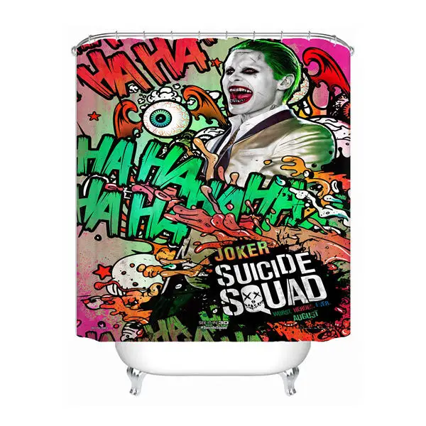 Shower Curtain Пользовательские Бэтмен Комиксов Поп Арт водонепроницаемый Душ занавес для ванной комнаты s крючки полиэстер ткань разные размеры#180421-Sina-02 - Цвет: Shower Curtain